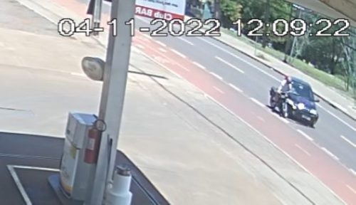 Veja por outro ângulo acidente que deixou motociclista ferido na