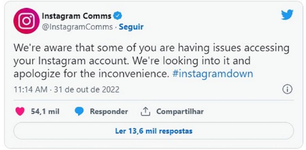 Internautas Relatam Instabilidades No Instagram Nesta Segunda Feira 31