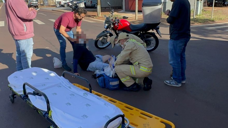 Motociclista sofre fratura na perna em acidente no São Cristóvão CGN