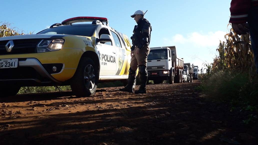 Imagem referente a Jangadinha: Polícia Militar cumpre reintegração de posse na área rural de Cascavel