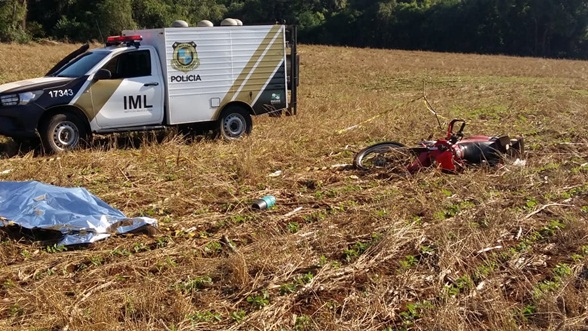 Imagem referente a Mangueirinha: Homem morre ao sofrer queda de moto