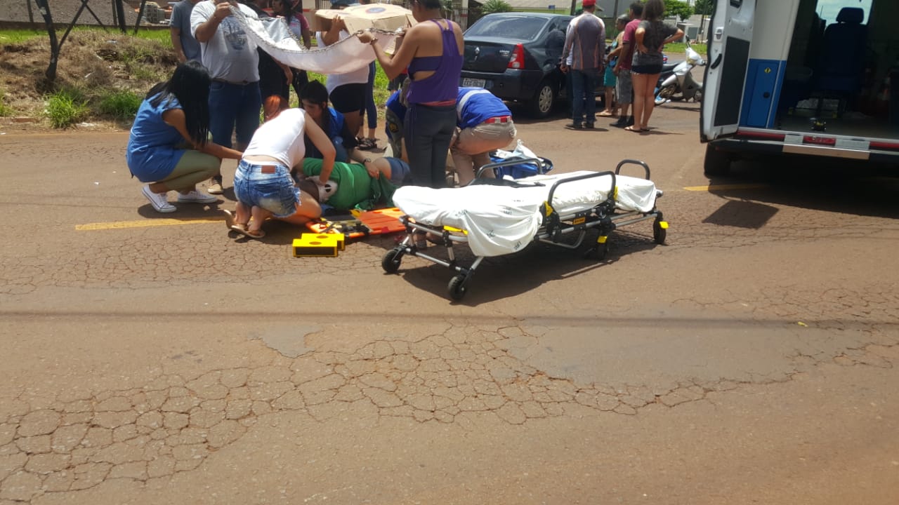 Imagem referente a Motociclista sofre ferimentos graves em acidente no Brasmadeira