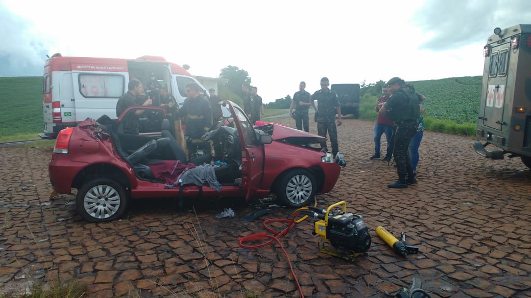 Imagem referente a Cinco feridos em grave acidente na PR-280 em Renascença