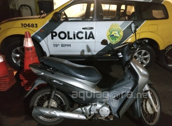 Imagem referente a PM de Marechal Cândido Rondon prende arrombador em flagrante e recupera motocicleta