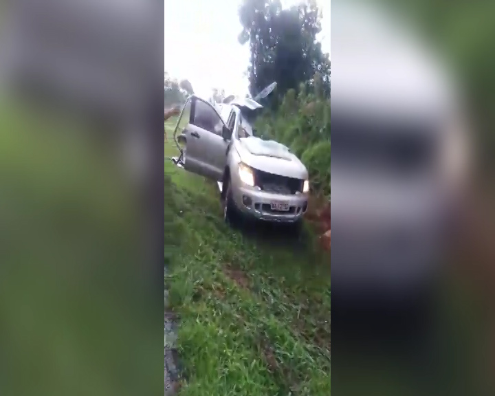 Imagem referente a Vídeo mostra destruição após acidente envolvendo caminhonete de Cascavel, na BR-277, em Guarapuava