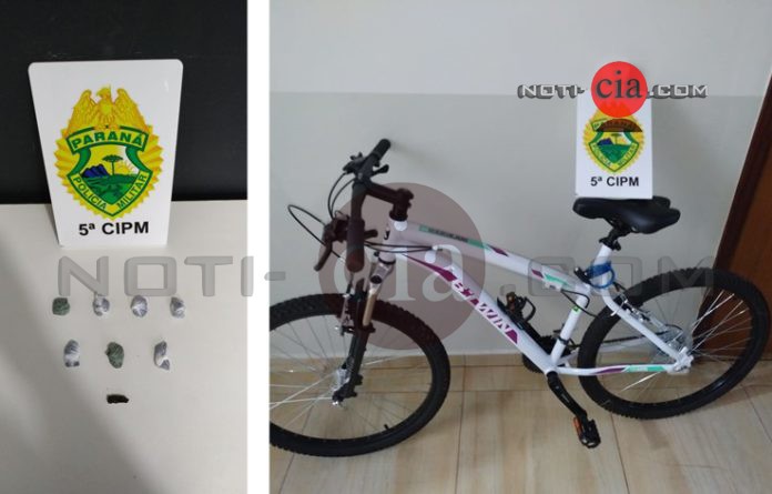 Imagem referente a Menor é apreendido com bicicleta furtada e oito porções de maconha em Cianorte