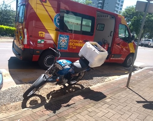 Imagem referente a Francisco Beltrão: Condutor de moto sofre ferimentos em colisão com veículo