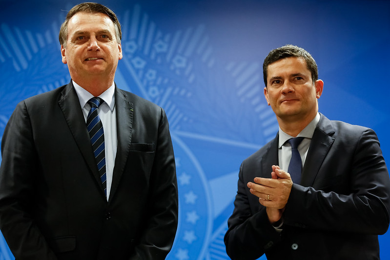 Imagem referente a ‘Moro e eu não mordemos a isca’, diz Bolsonaro sobre recriar pasta da Segurança