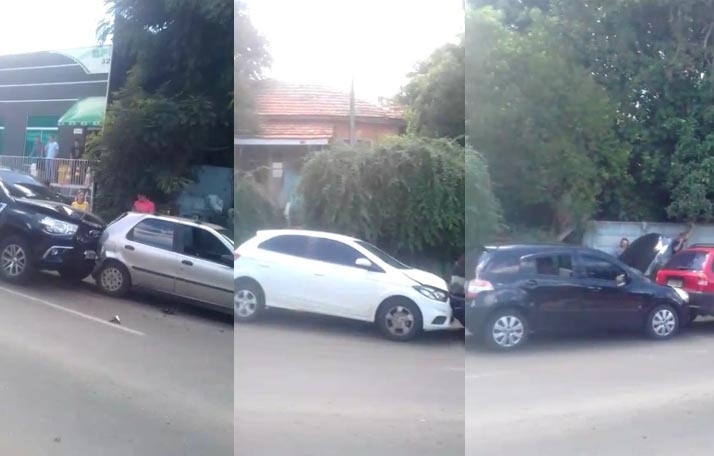 Imagem referente a Engavetamento envolve cinco veículos, em Ponta Grossa