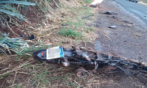 Imagem referente a Motociclista morre em acidente no município de Quedas do Iguaçu