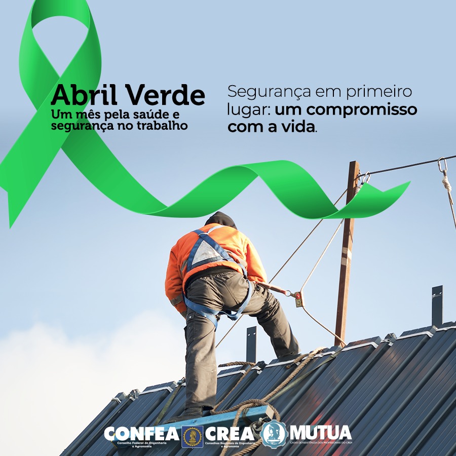 Imagem referente a “Abril Verde” reforça cuidados com a segurança do trabalhador em meio à pandemia