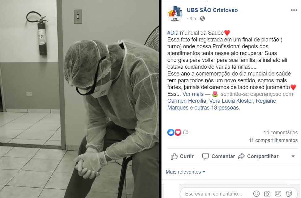 Imagem referente a UBS São Cristóvão faz reflexão sobre trabalho de profissionais que cuidam de várias famílias