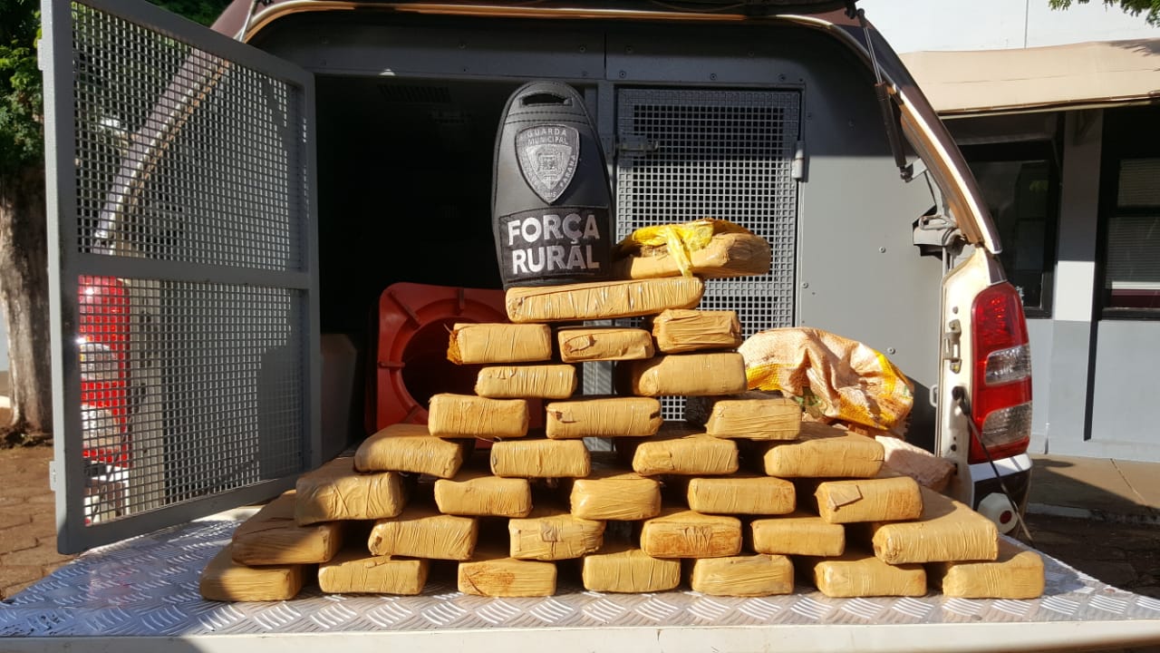 32 tabletes de maconha são apreendidos durante patrulhamento da Guarda Municipal no Bairro Guarujá