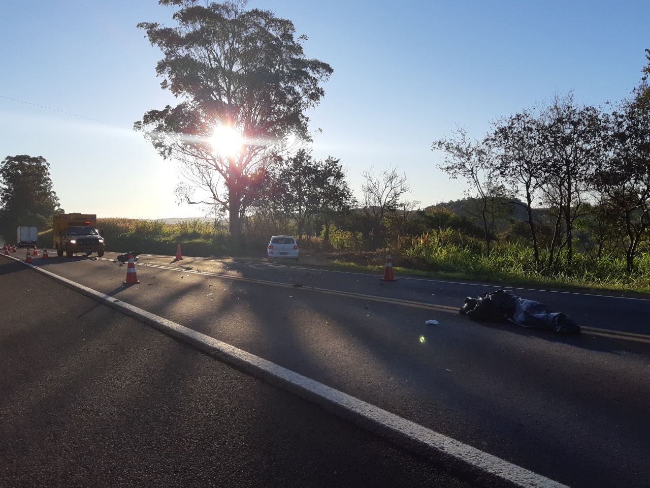 Imagem referente a Motociclista morre em acidente na rodovia BR-369, em Corbélia