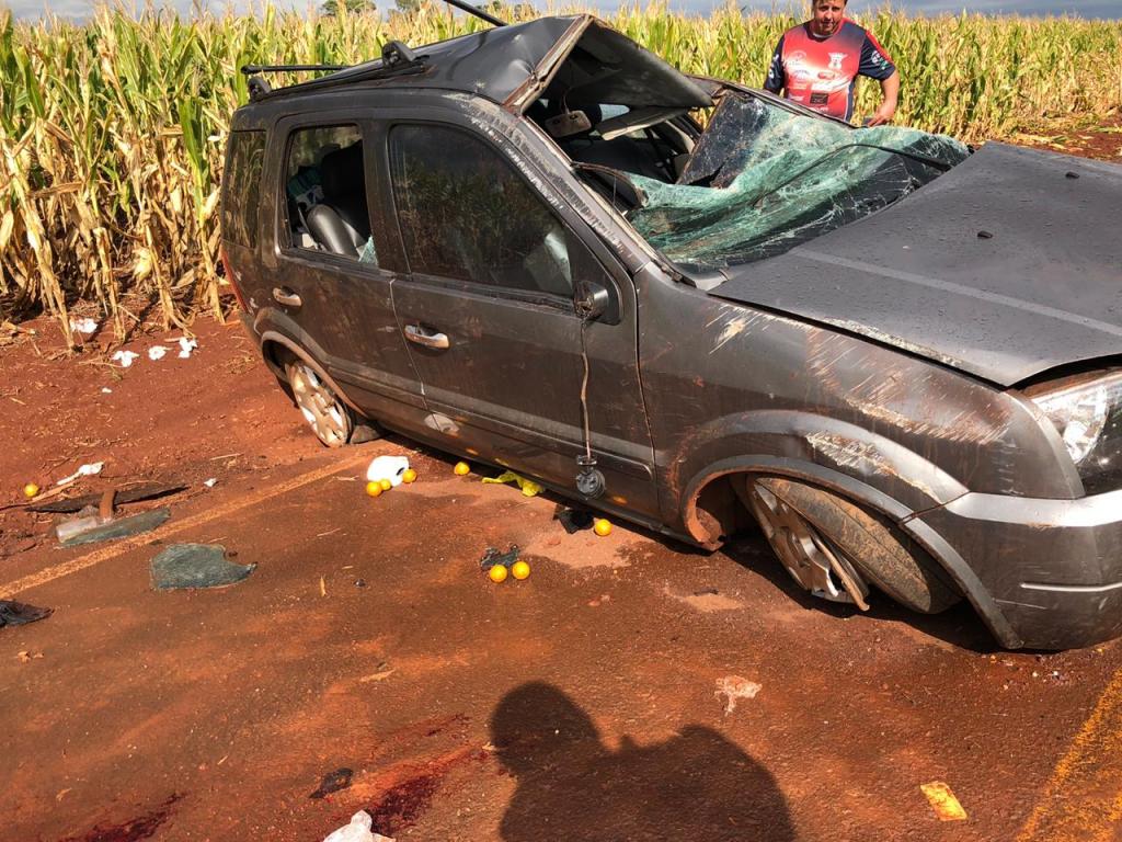 Imagem referente a Capotamento deixa quatro pessoas feridas na rodovia entre Marechal C. Rondon e Margarida