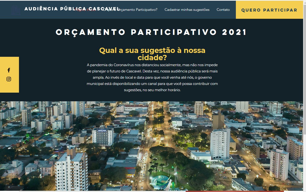 Imagem referente a ONLINE: Cascavel convoca população a participar das decisões sobre o orçamento de 2021