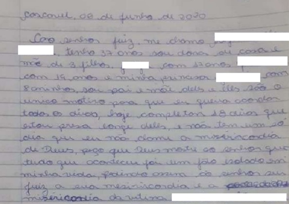 Imagem referente a Mulher acusada de roubo escreve carta para juiz e consegue deixar a prisão; leia