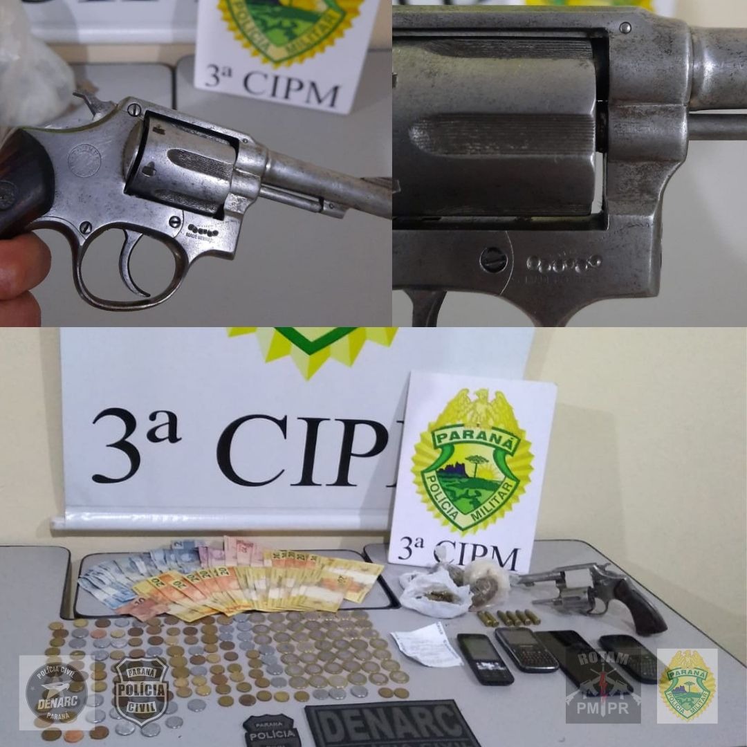 Imagem referente a Foragido da Justiça é preso com arma e drogas em Nova Londrina