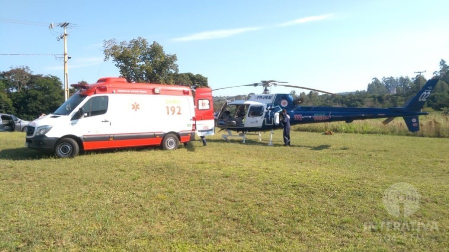 Imagem referente a Helicóptero do Paraná Urgência transfere paciente internado em Capitão para Toledo