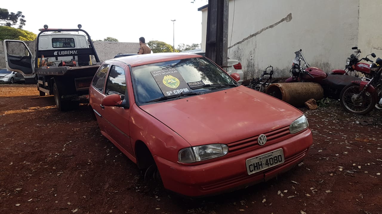 Imagem referente a Carro com registro de furto é recuperado pela PM em Espigão Azul