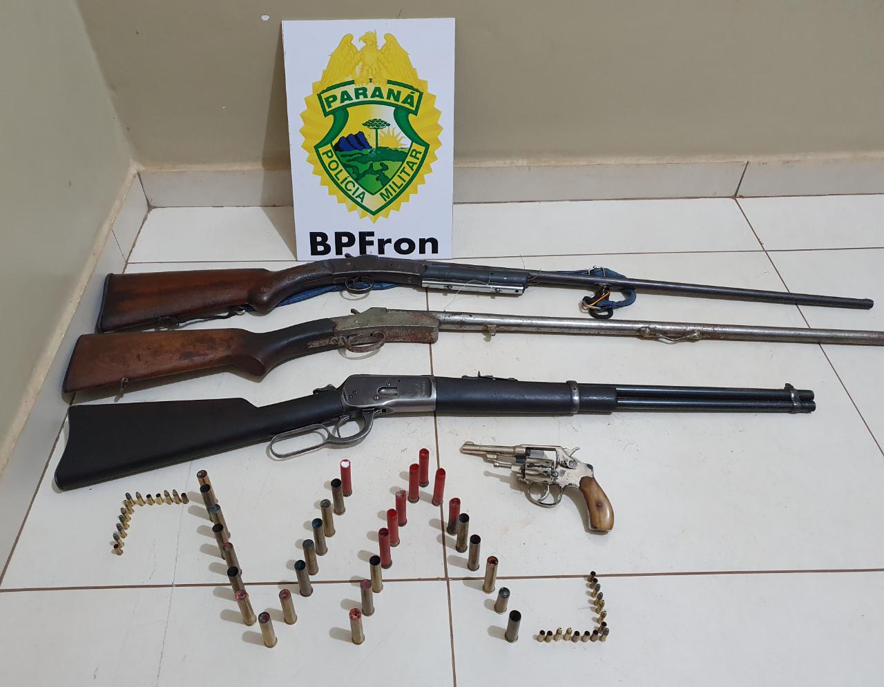 Imagem referente a BPFron apreende armas e munições em Santa Isabel do Ivaí
