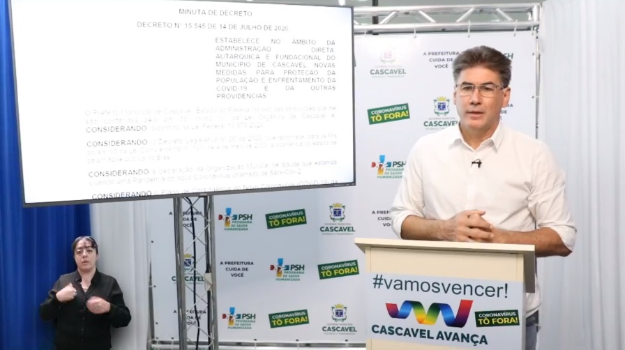 Imagem referente a Paranhos anuncia medidas do novo decreto municipal para Cascavel