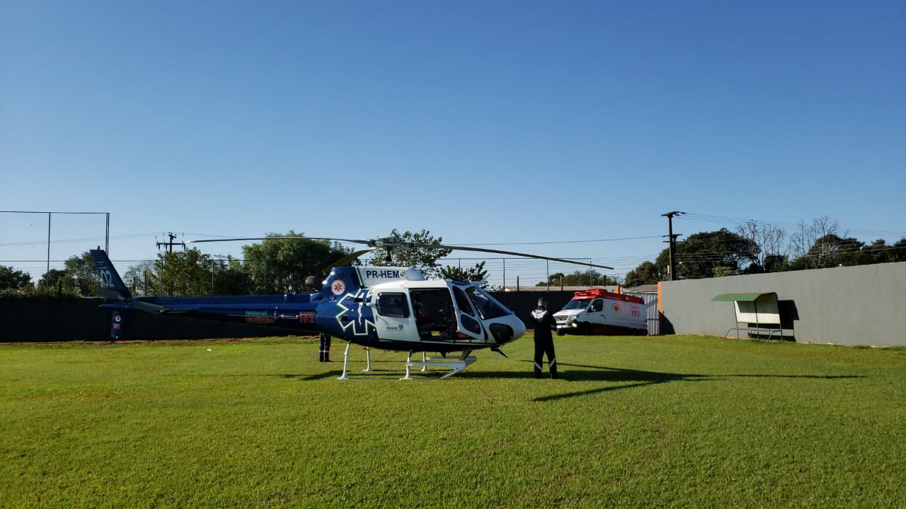 Imagem referente a Idoso baleado em Guaraniaçu é trazido de helicóptero a Cascavel
