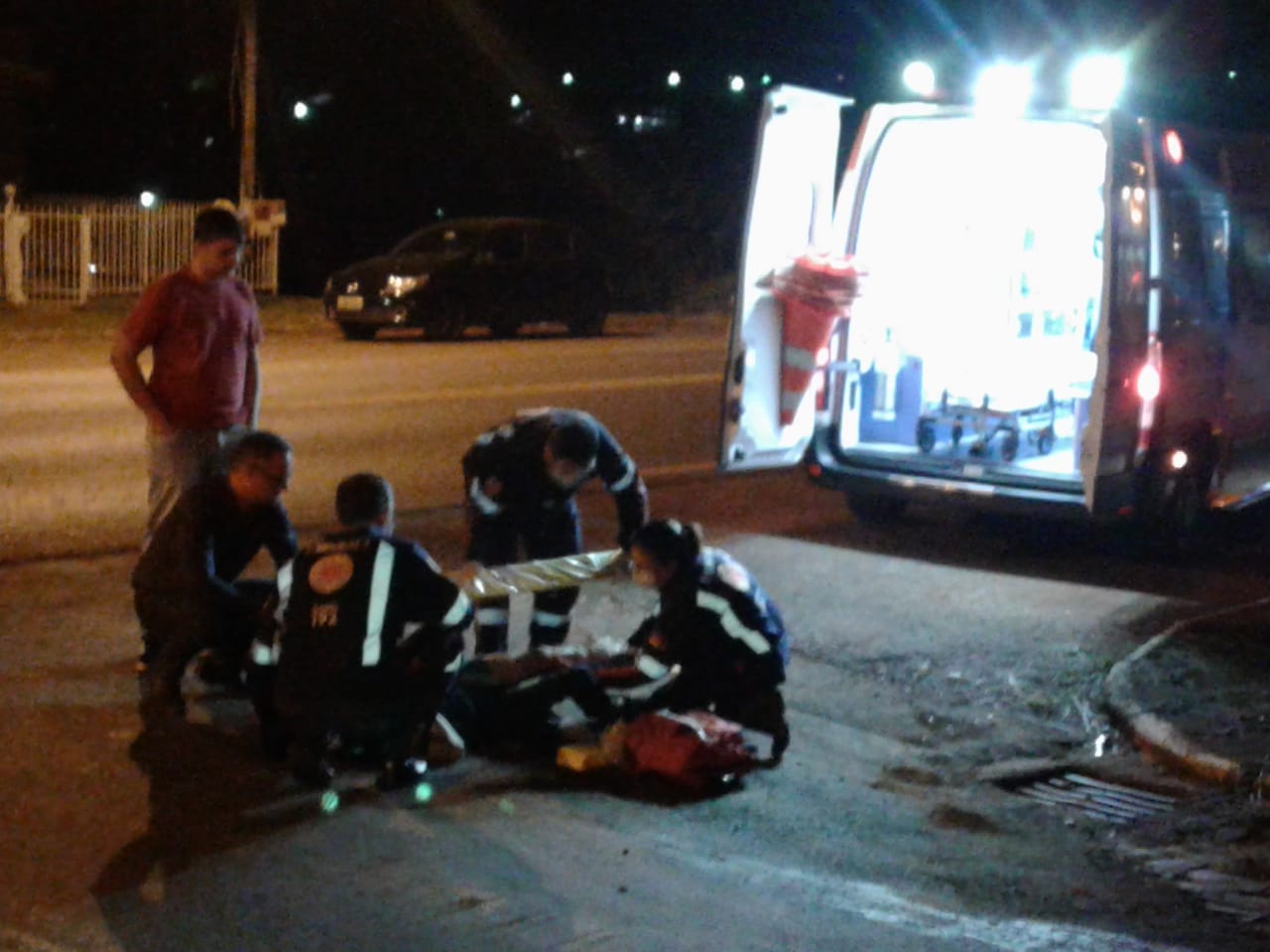Imagem referente a Motociclista sofre fratura em acidente em Santa Izabel do Oeste