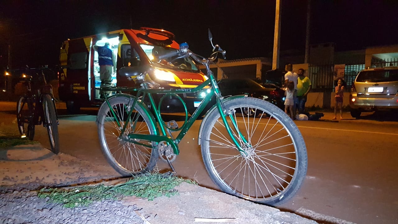 Imagem referente a Ciclista sofre queda e precisa ser socorrido no Bairro Cascavel Velho