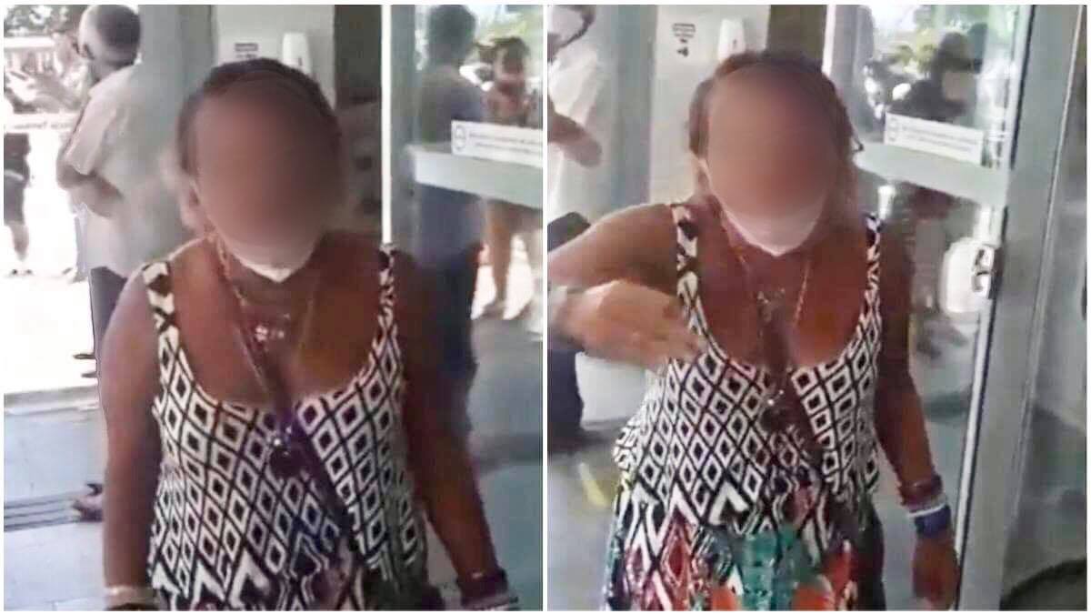 Imagem referente a Vídeo: Mulher diz que odeia negros e ataca cliente de banco