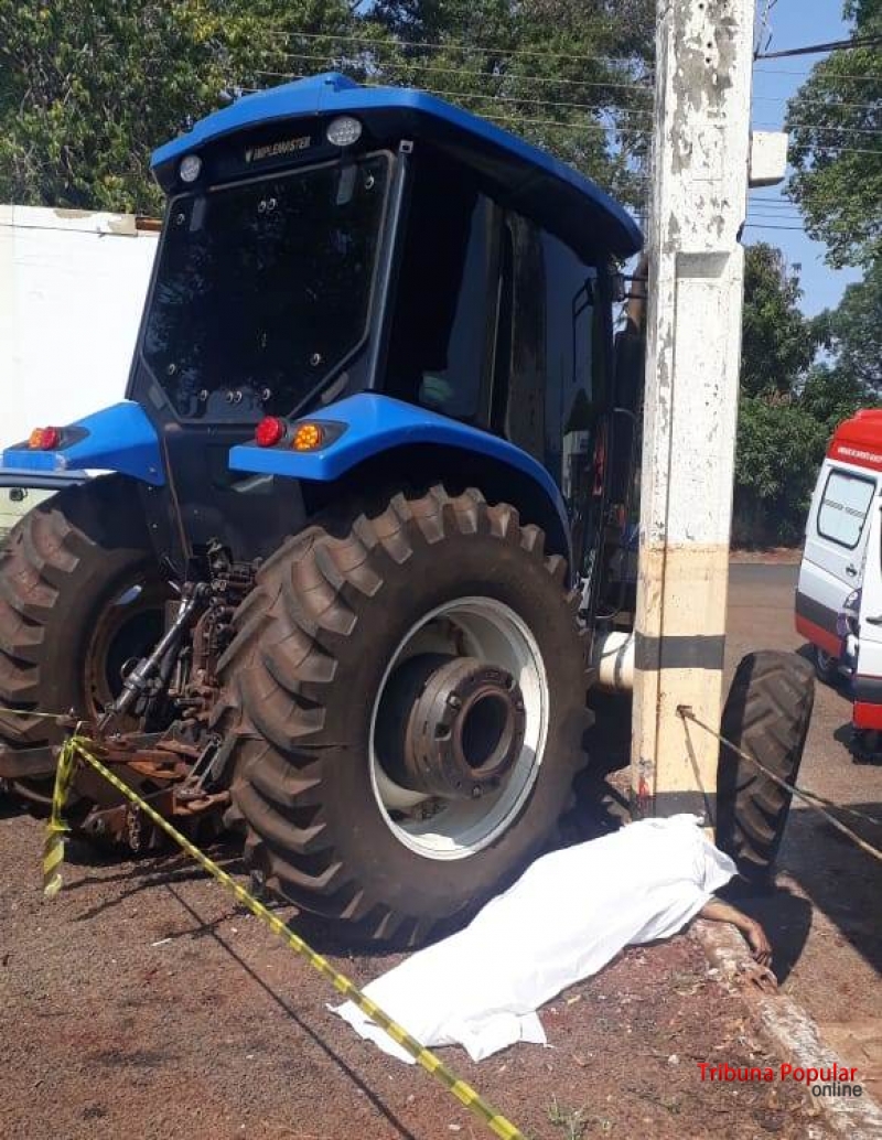 Mecânico morre atropelado por trator em Santa Terezinha de Itaipu