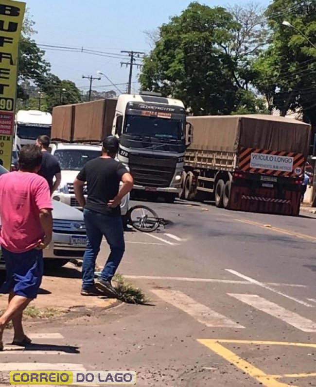 Imagem referente a Jovem ciclista morre atropelado por carreta em Guaíra