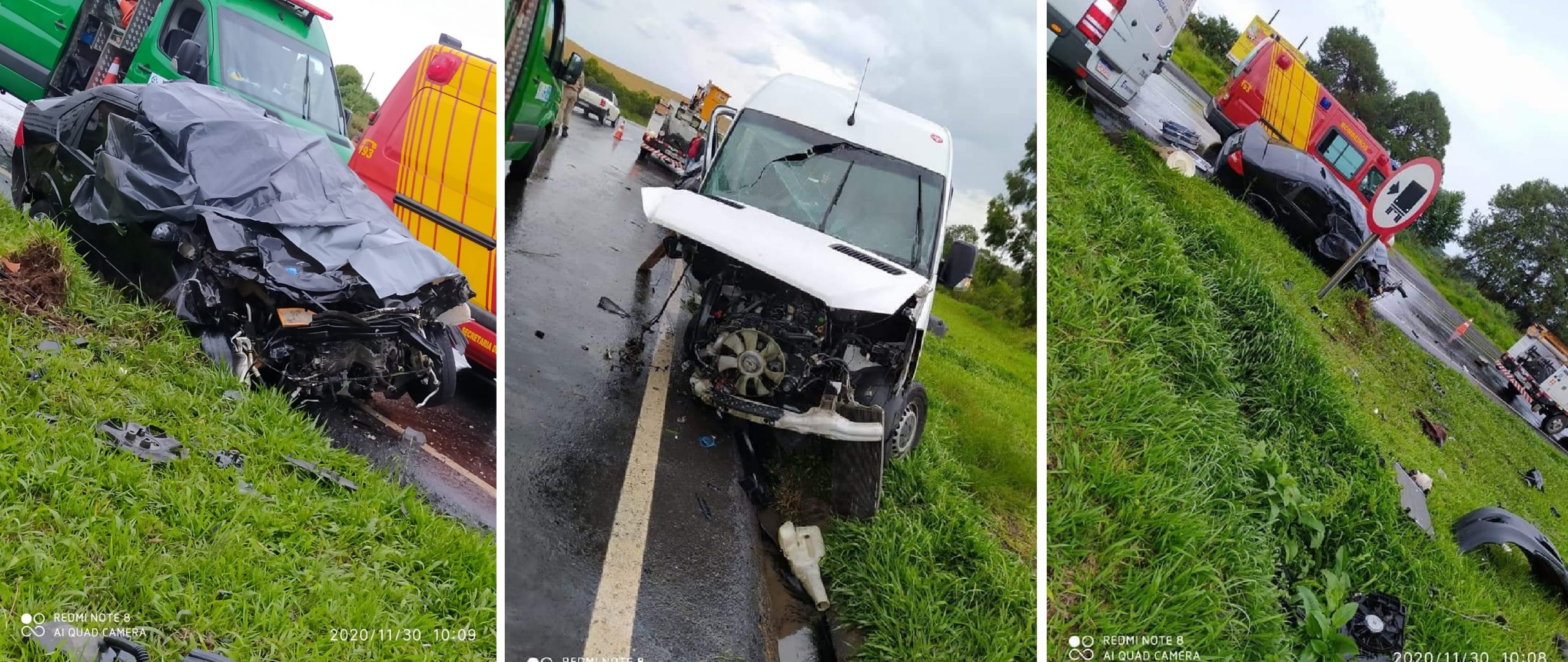 Imagem referente a Em carro com placas de Cascavel, duas pessoas morrem após acidente na BR-277
