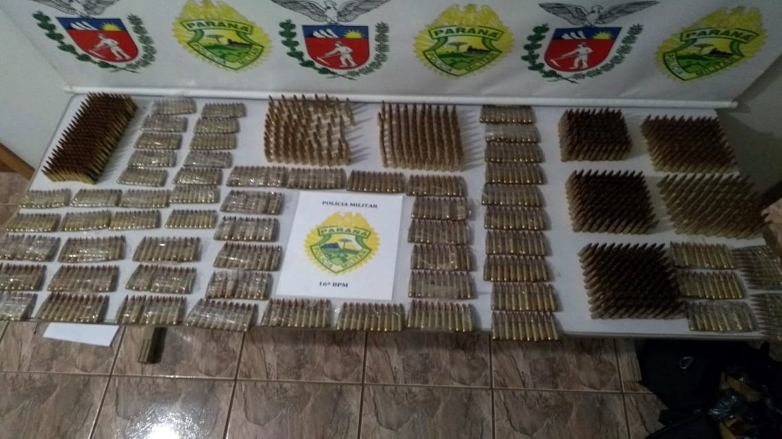 Imagem referente a ROTAM apreende mais de 1.400 munições de fuzil em Laranjeiras do Sul