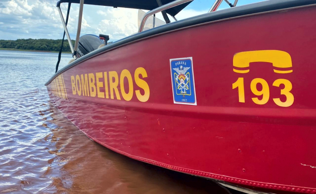 Bombeiros de Santa Helena iniciam buscas por homens desaparecidos no Lago de Itaipu