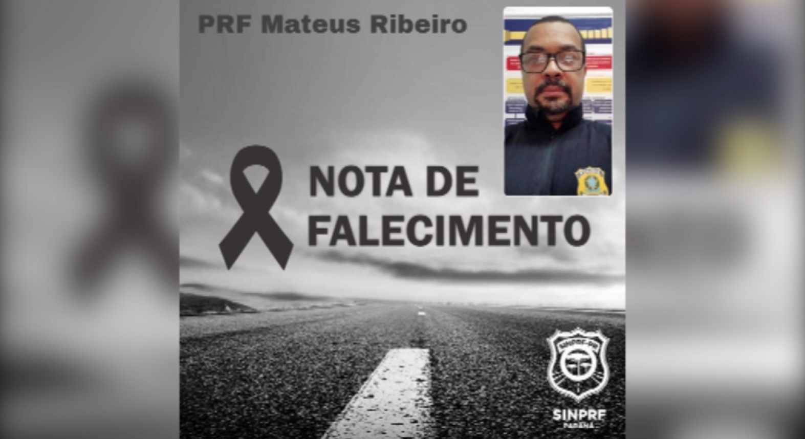 Imagem referente a PRF lamenta a morte do policial Mateus Ribeiro, 49 anos, vítima da Covid-19