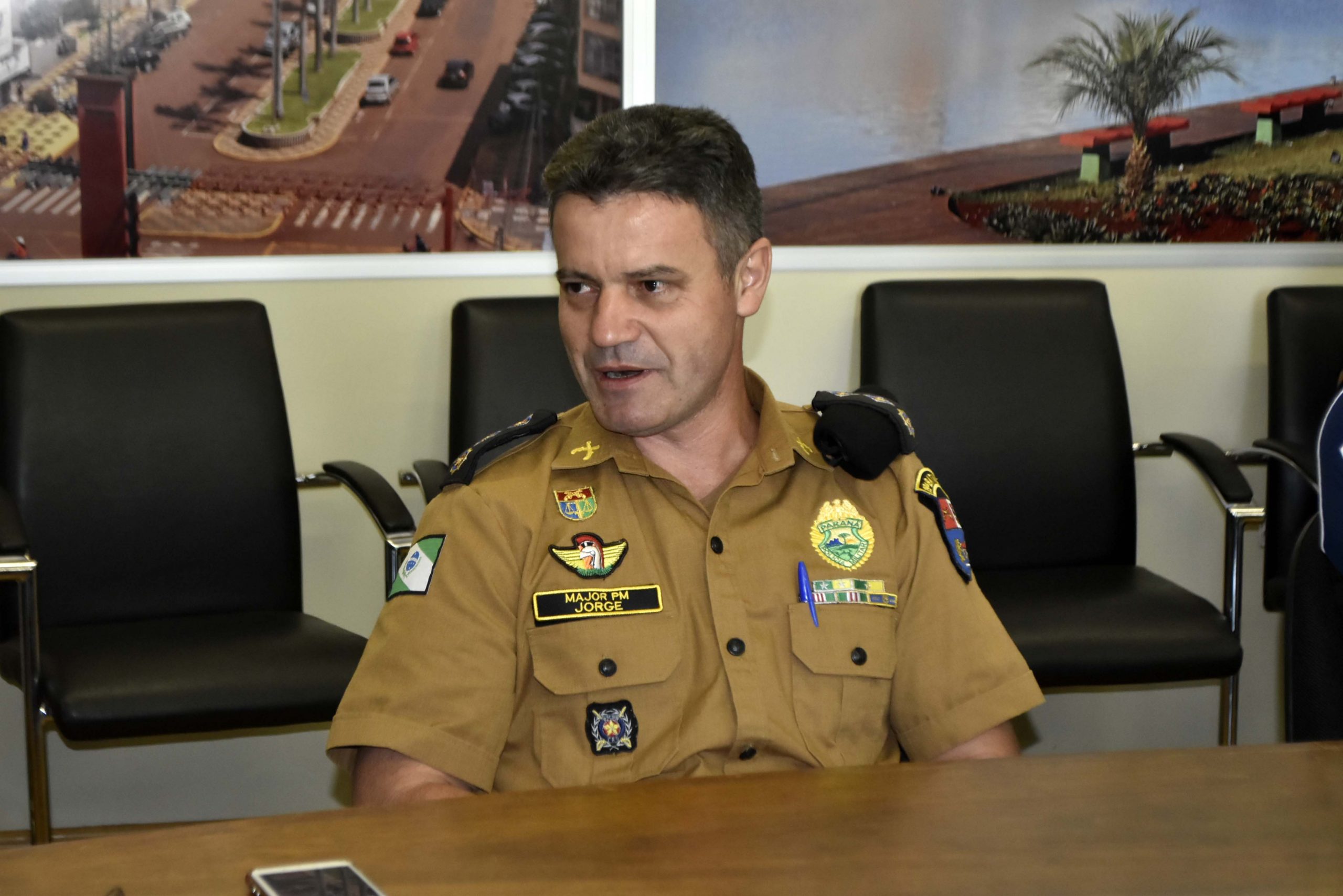 Imagem referente a Major Jorge Aparecido Fritola assumirá o comando do 6º BPM após transferência de Rubens Garcez