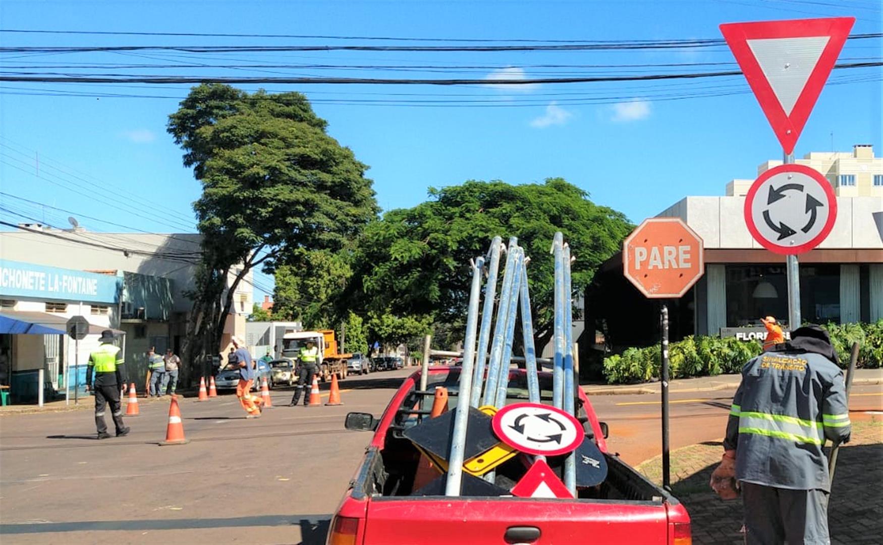 Imagem referente a Cruzamento da Mato Grosso com a Rua Treze de Maio recebe rotatória