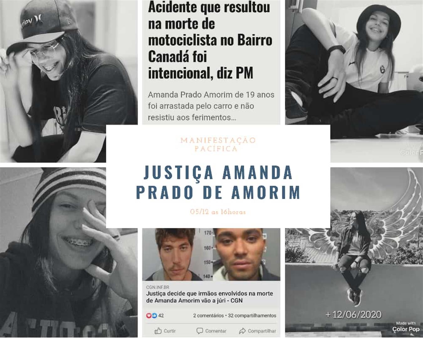 Pedindo justiça familiares de Amanda Prado de Amorim realizarão manifestação