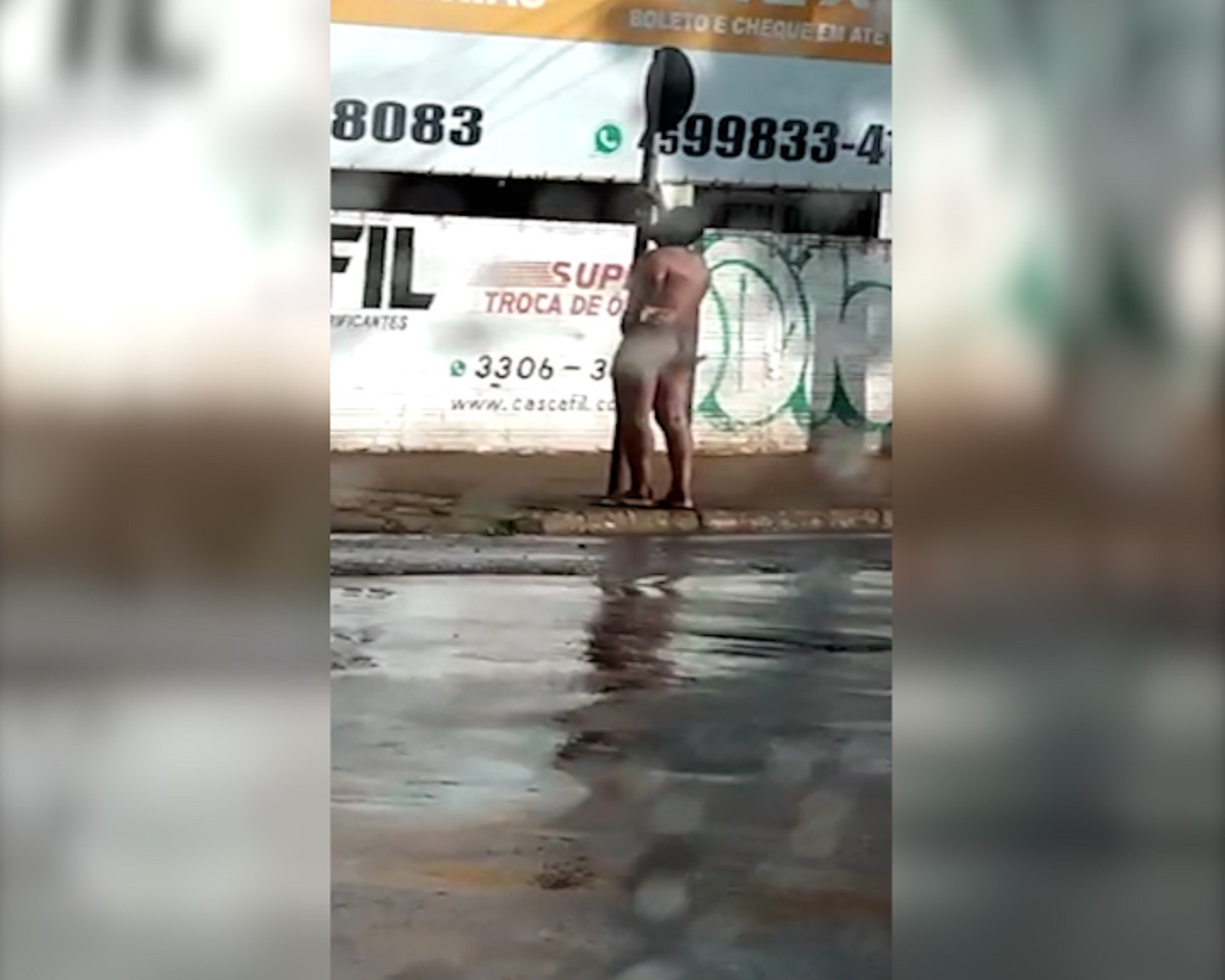 Vídeo mostra peladão tomando banho de sol na Avenida Assunção