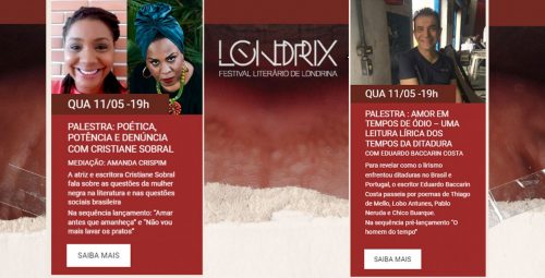 Imagem referente a Londrix oferece palestra com a escritora Cristiane Sobral nesta quarta (11)