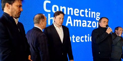 Imagem referente a Presidente Bolsonaro se encontra com empresário Elon Musk em São Paulo