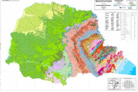 Imagem referente a IAT disponibiliza para consulta novo mapa geológico e de recursos minerais do Paraná
