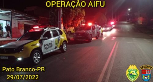 Operação AIFU ocorreu na noite desta sexta-feira em Pato Branco