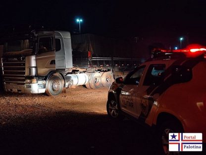 PM recupera caminhão com alerta de furto em Palotina