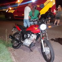 Motociclista se fere em colisão no Pioneiros Catarinenses