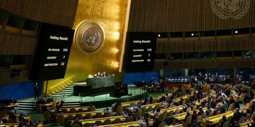 Imagem referente a Assembleia Geral da ONU aprova nova resolução pelo fim da guerra