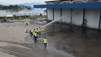 Exercício no Porto de Antonina simula atendimento de emergência com produto tóxico