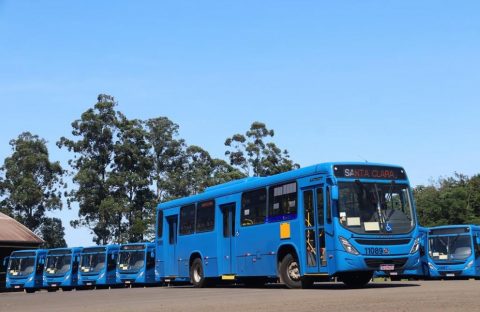 Transporte coletivo de Foz do Iguaçu recebe reforço de 12 ônibus zero km