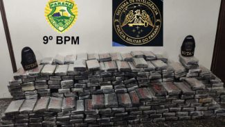 PM apreende 475 quilos de drogas em Paranaguá, maior apreensão do ano na cidade